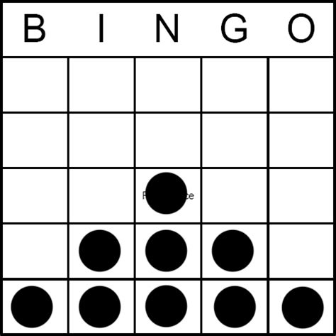 pyramid bingo pattern.